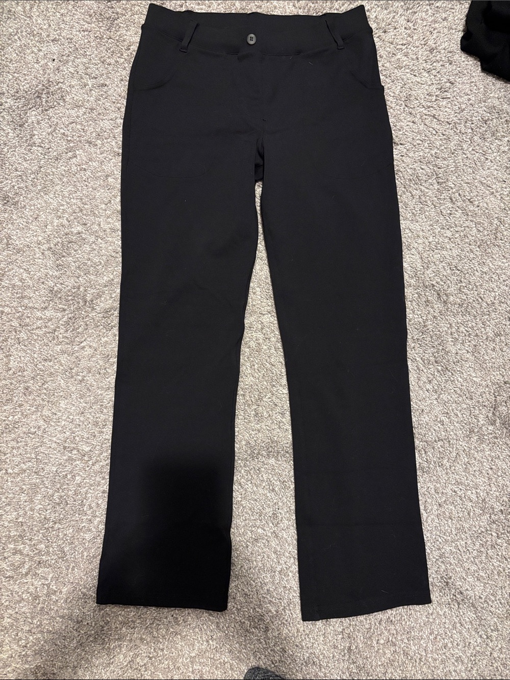 Yogipace women’s petite Black elastic Straight-Leg Bottoms